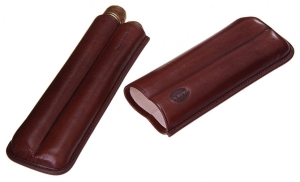Портсигар JEMAR темно-коричневый для 2 сигар 110-2