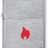 Зажигалка ZIPPO Flame с покрытием Brushed Chrome