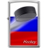 Зажигалка ZIPPO Российский хоккей с покрытием Brushed Chrome
