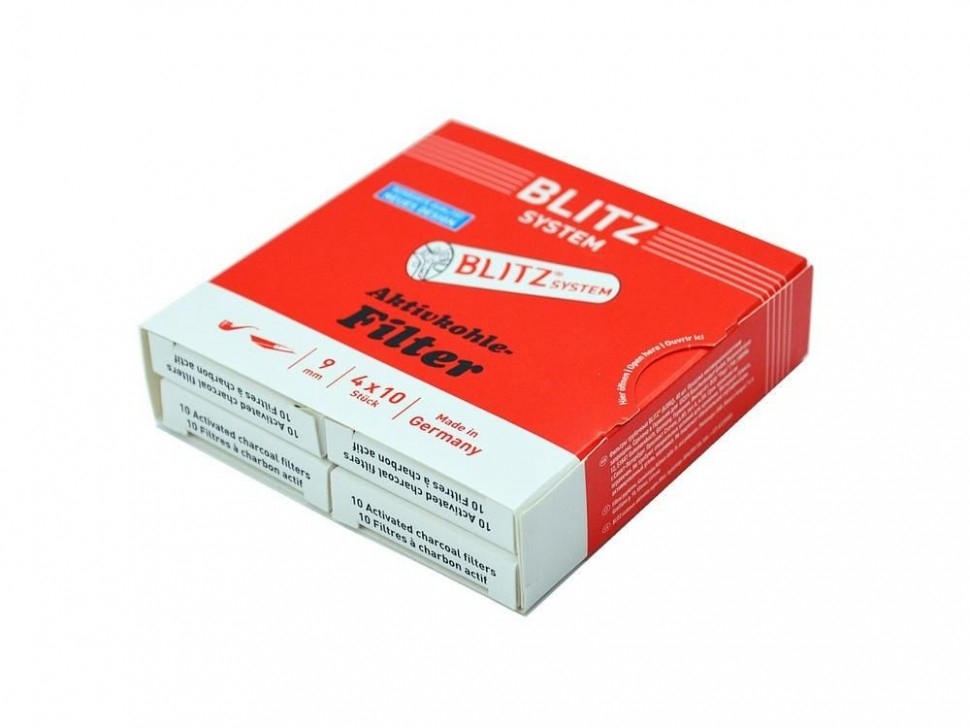Фильтры для трубок BLITZ 9 мм, charcoal  (10 шт.)