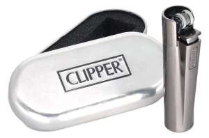 Зажигалка CLIPPER Кремниевая Металлическая CARBON в ассортименте СМ0S109