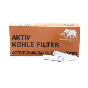 Фильтры для трубок WHITE ELEPHANT 45, 6 мм, aktiv charcoal