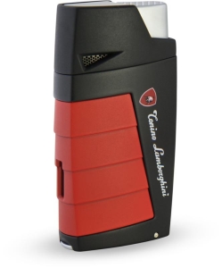 Зажигалка Tonino Lamborghini Duo Twin Jet Torch Flame Cigar Lighter - Black with Red