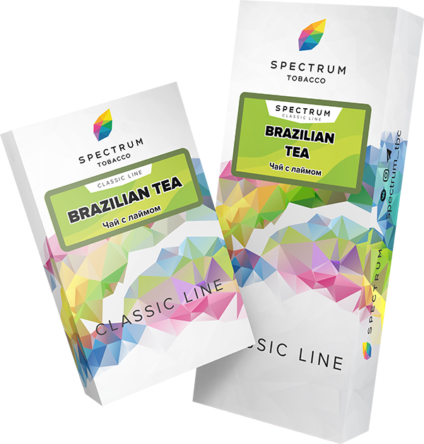 Табак для кальяна Spectrum Classic Line Brazilian Tea Чай с лаймом 40 гр.