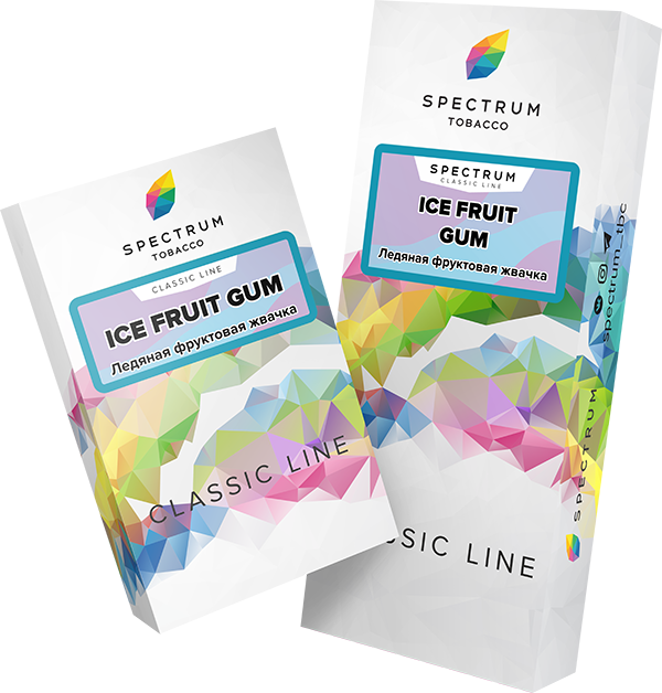 Табак для кальяна Spectrum Classic Line Ice Fruit Gum Ледяная Фруктовая Жвачка 40 гр.