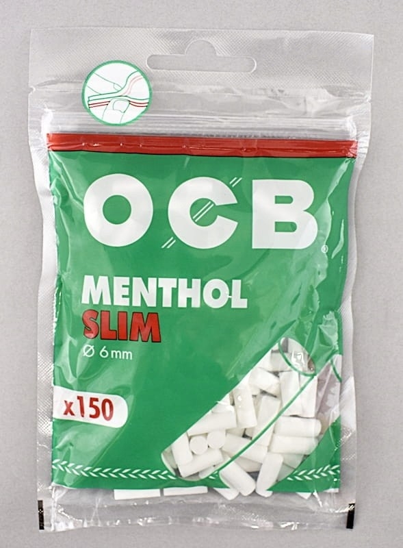 Фильтры для самокруток OCB Slim Menthol 150, 6 мм