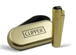 Зажигалка CLIPPER кремниевая Gold, нержавеющая сталь