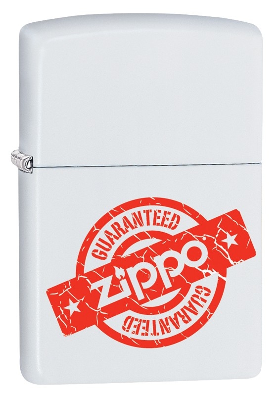 Зажигалка ZIPPO Zippo Guaranteed  White Matte 29547