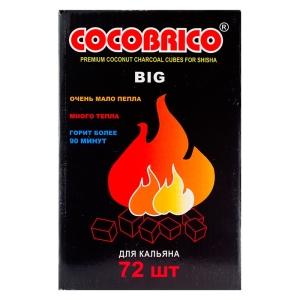 Уголь для кальяна COCOBRICO BIG 72*25 мм, кокосовый