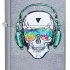 Зажигалка ZIPPO Skull Headphone Design с покрытием Street Chrome™